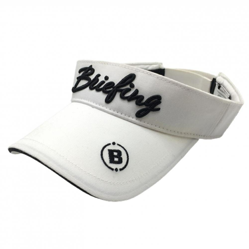 【当店ポイント5倍！3月11日(火)1時59分まで！】ブリーフィング サンバイザー 白×黒 立体ロゴ刺しゅう FREE ゴルフウェア 2024年モデル BRIEFING