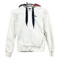 ★特価★キャロウェイ ジップパーカー 白×ネイビー×レッド フード付 胸元ロゴ レディース S ゴルフウェア Callaway