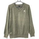 ★特価★オークリー セーター カーキ Vネック コットン混 ニット メンズ XL ゴルフウェア Oakley