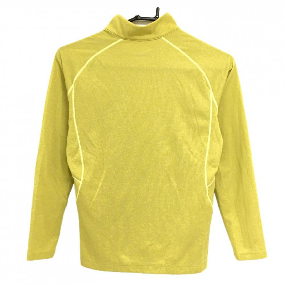 【超美品】ミズノ 長袖ハイネックシャツ スモーキーイエロー BREATH THERMO ハーフジップ レディース S ゴルフウェア MIZUNO