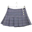 ★特価★【超美品】パーリーゲイツ 巻きスカート パープル×ピンク チェック 内側インナーパンツ レディース 0(S) ゴルフウェア PEARLY GATES