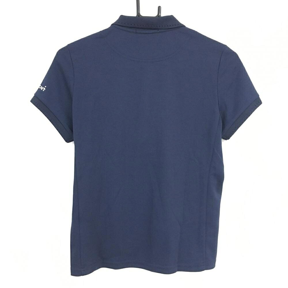 【超美品】ビバハート 半袖ポロシャツ ネイビー 袖ロゴ レディース 40(M) ゴルフウ...