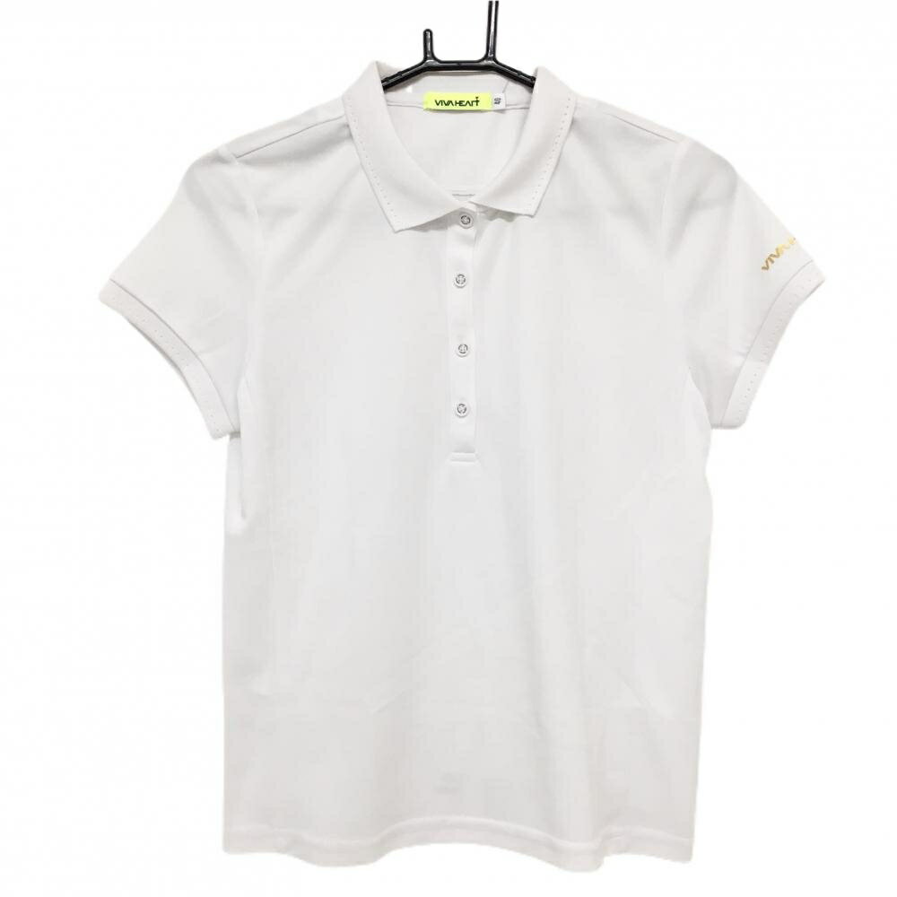 ビバハート半袖ポロシャツ白袖ロゴレ...