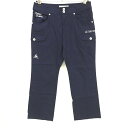 ★特価★【美品】ルコック カーゴパンツ ネイビー 複数ワッペン レディース 11 ゴルフウェア le coq sportif