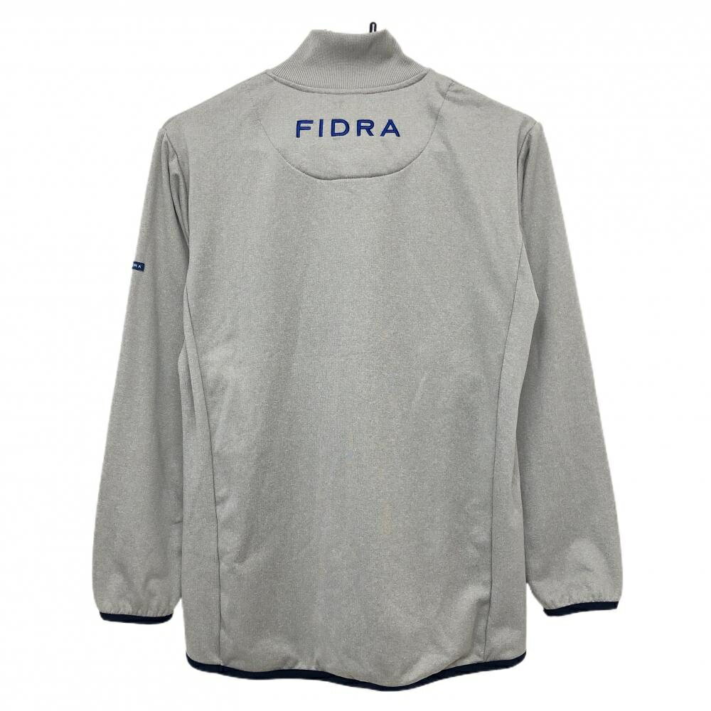 フィドラ ハイネックブルゾン グレー×白×ブルー ハーフジップ レディース S/P ゴルフウェア FIDRA