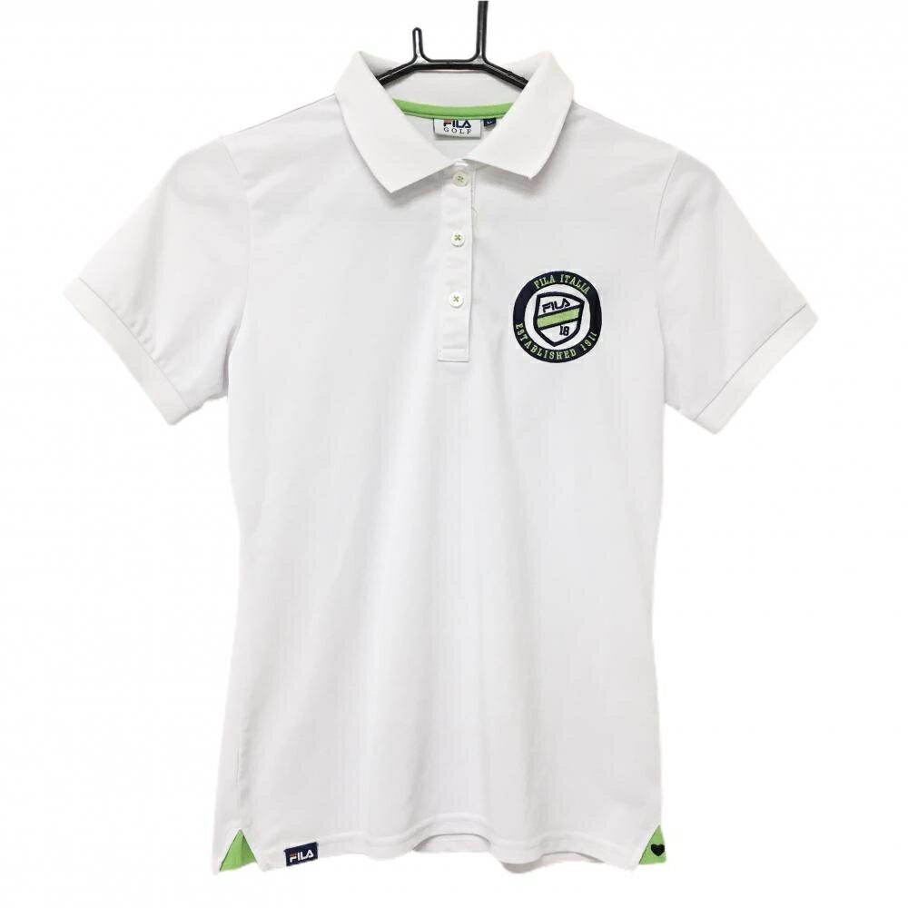 フィラゴルフ半袖ポロシャツ白ロゴ刺...