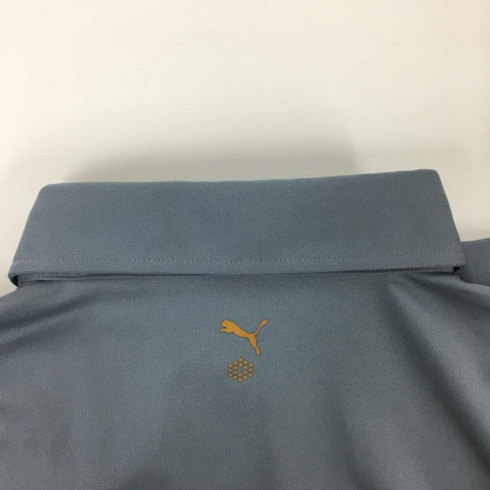レオナード 楽天市場店のプーマ 半袖ポロシャツ グレー シンプル ボタンダウン メンズ 0 ゴルフウェア PUMA｜アングル3