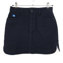 アディダス スカート ネイビー 無地 ストレッチ レディース M/M ゴルフウェア adidas