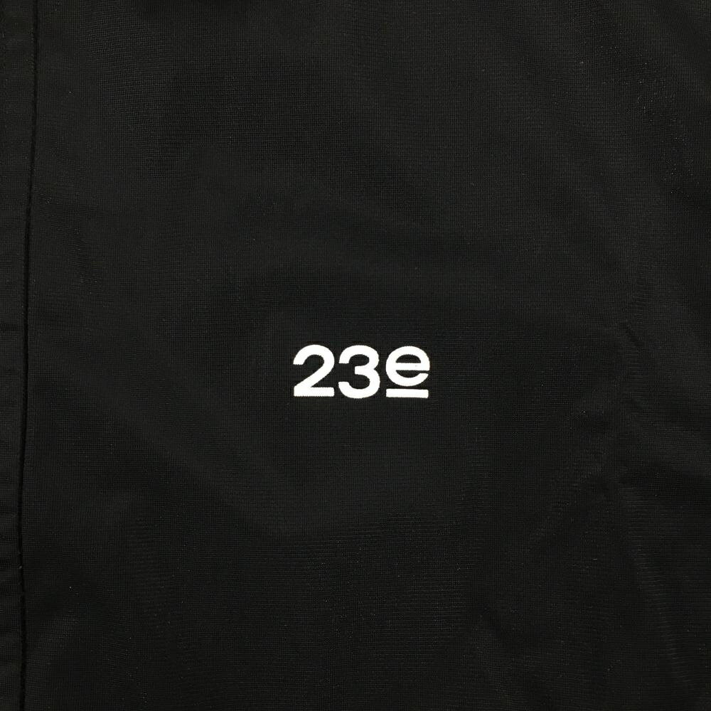 【超美品】23区スポーツ ナイロンジャケット 黒×白 裏メッシュ バックロゴプリント レディース 1(M) ゴルフウェア 23区