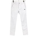 カッパ パンツ 白 シンプル ロゴ刺しゅう ストレッチ レディース M ゴルフウェア Kappa