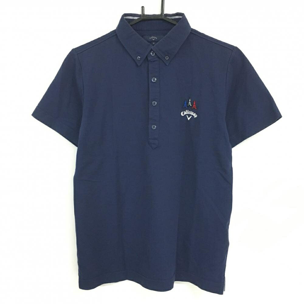Shirts - キャロウェイ 半袖ポロシャツ ネイビー ロゴ刺しゅう ボタンダウン メンズ M ゴルフウェア Callaway