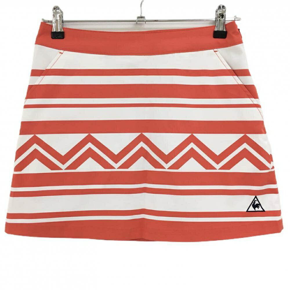 ルコックゴルフスカート白×オレンジ...