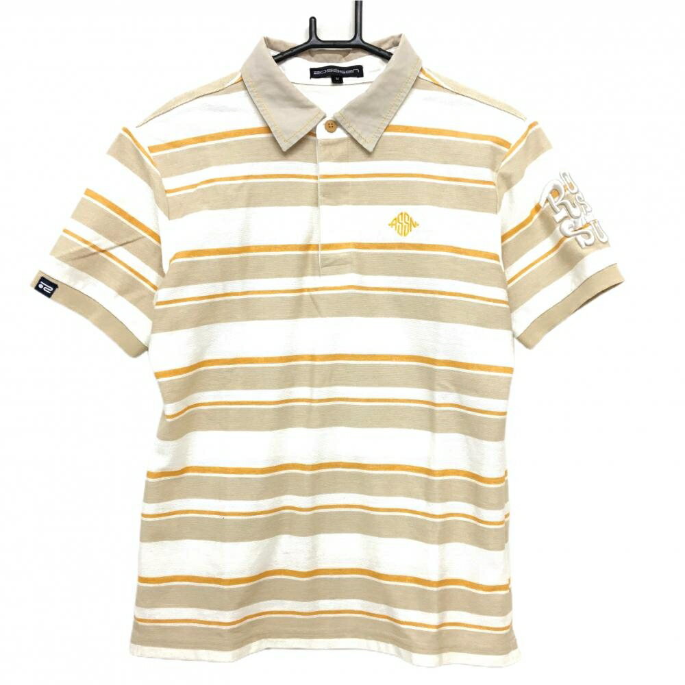 商品説明 ブランド Rosasen アイテム 半袖ポロシャツ 表記サイズ M ※海外サイズの場合もございます。必ず実寸サイズをご確認ください。 実寸サイズ 　身幅：約49cm　袖丈：約19.5cm　肩幅：約42.5cm　着丈：約61.5cm ※実寸サイズの採寸方法については、こちらをご覧ください。 ★実寸サイズは平台に平置きして外寸を測定しており、商品によっては若干の誤差が生じます。数cmの誤差は予めご了承くださいませ。 特徴・仕様 付属品 商品ランク B コメント 襟汚れ 商品ランク（ゴルフウェア） N 新品（タグ付き) S 新品未使用品（タグなし） A+ 使用感や汚れ等がない、または目立たない綺麗な中古品 A 使用感や汚れ等が少ない美品や良品 B+ 使用感や中小の汚れ等がある一般的な中古品 B 使用感や大中の汚れ等がある一般的な中古品 C 使用感や大中の汚れ、小さな穴等がある中古品 商品ランク（ゴルフシューズ） N 新品（タグ付き) S 新品未使用品（タグなし） A+ しわや汚れ等がない、または少ない綺麗な中古品 A しわや小さな汚れはあるが、使用感が少ない美品や良品 B+ しわや中小の汚れ、使用感がある一般的な中古品 B しわや大中の汚れ、使用感がある一般的な中古品 C しわや大中の汚れ、使用感がある中古品 D しわや大きな汚れ、使用感がある中古品 &nbsp;★A+～CランクはUSED品となりますので、神経質な方はご入札をお控えください。 &nbsp;★Nランクは新品商品ですが、一部保管時による汚れ等があります。商品説明や写真で必ずご確認ください。　