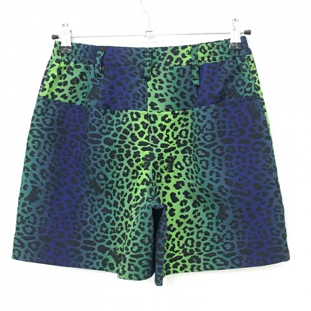 【超美品】ダンスウィズドラゴン キュロットスカート ネイビー×グリーン×黒 レオパート レディース 2(M) ゴルフウェア Dance With Dragon