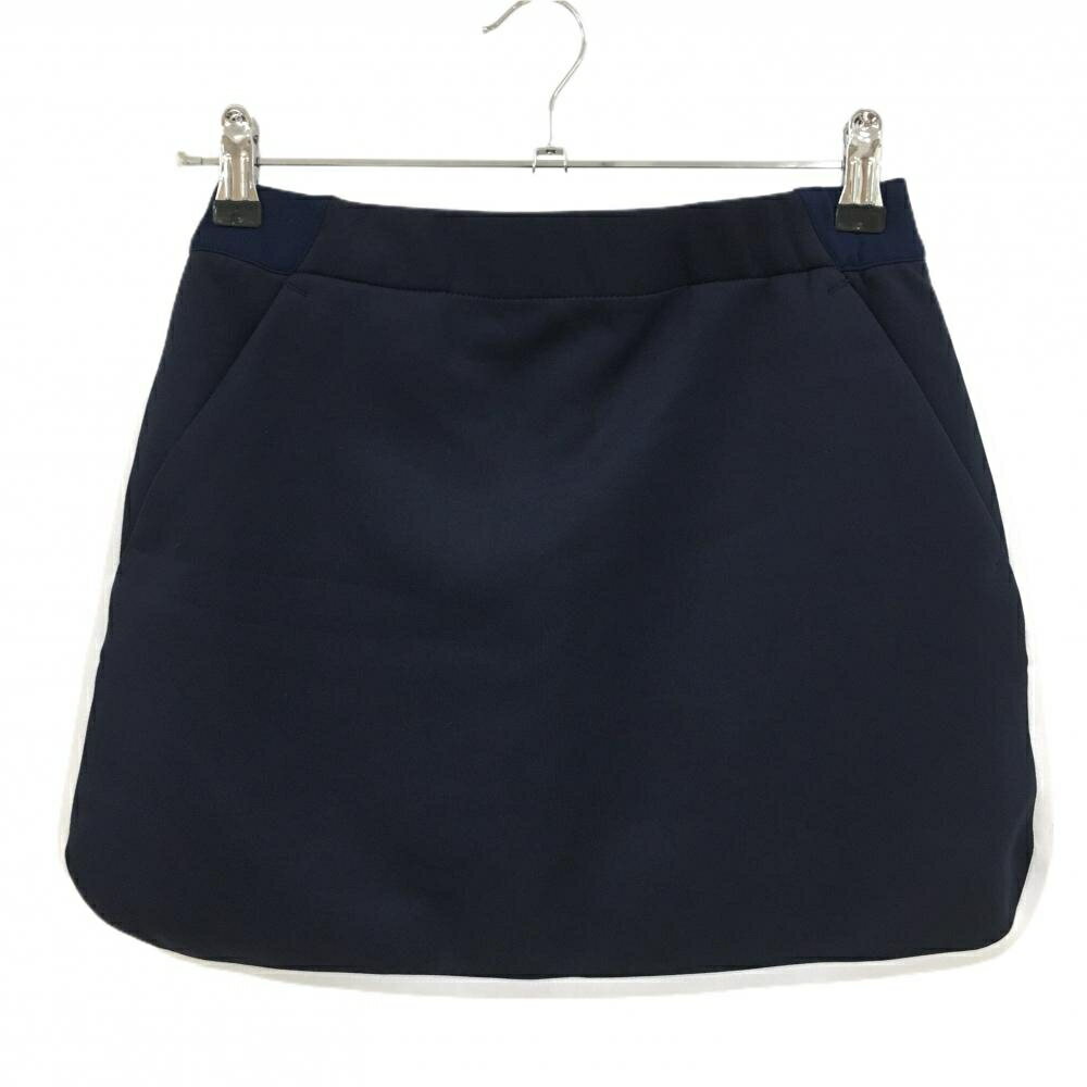 【美品】テーラーメイド スカート ダークネイビー×白 サイドライン ストレッチ 内側インナーパンツ レ..