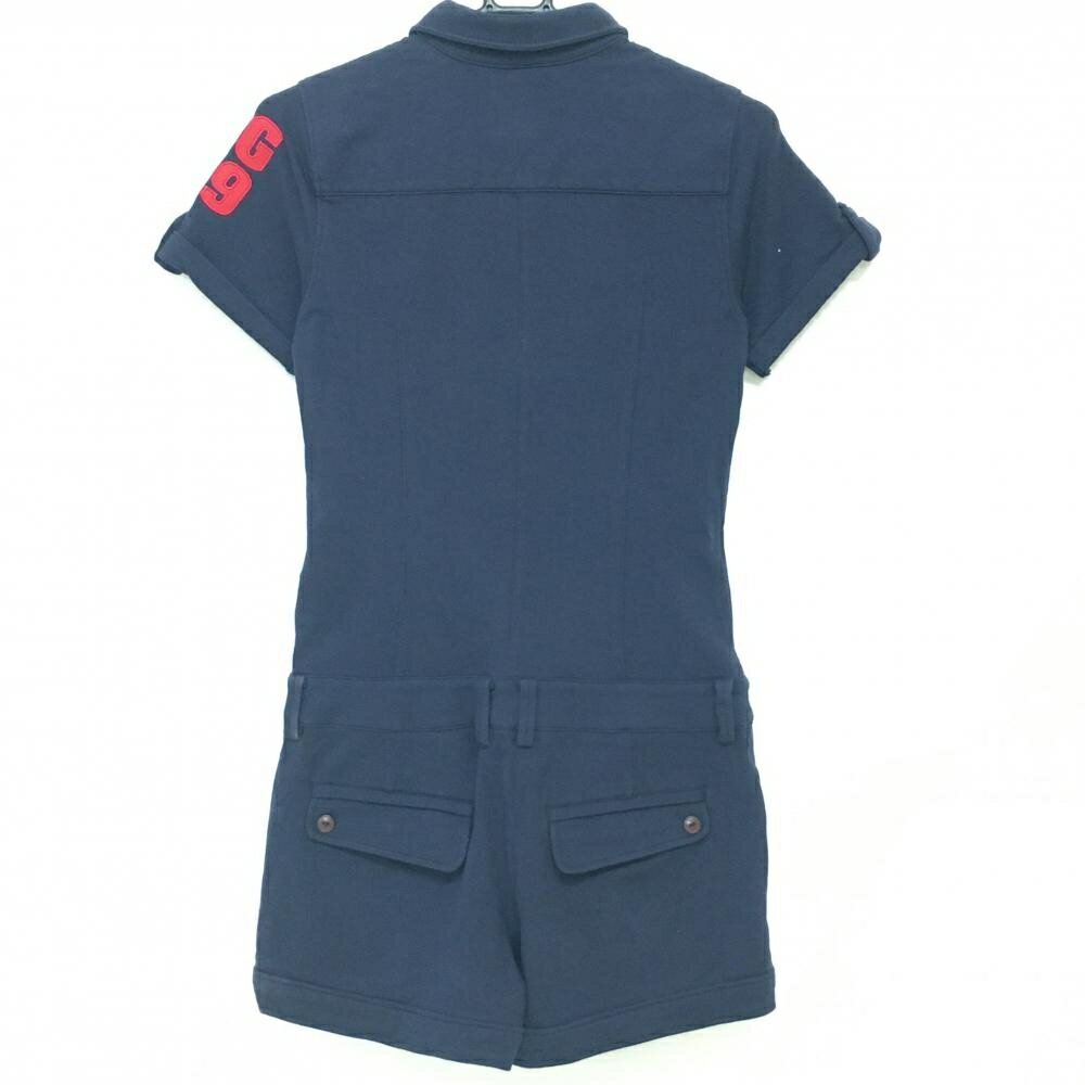 パーリーゲイツ 半袖オールインワン ネイビー×レッド 星刺しゅう レディース 1(M) ゴルフウェア PEARLY GATES