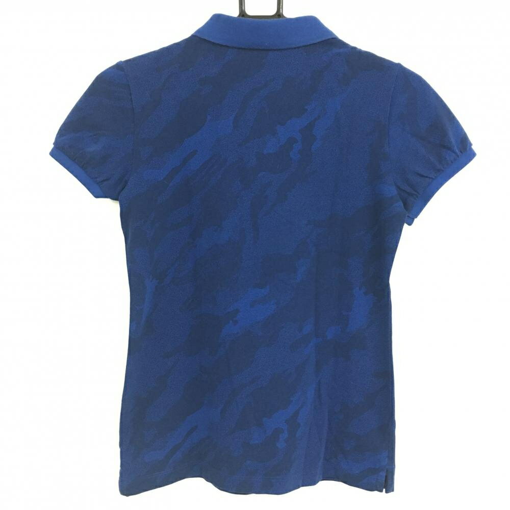 プーマ 半袖ポロシャツ ブルー×ダークブルー 迷彩 カモフラ レディース S ゴルフウェア PUMA 2