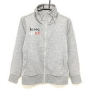 【超美品】ルコック ジャケットブルゾン 杢グレー フロッキーロゴ レディース M ゴルフウェア le coq sportif