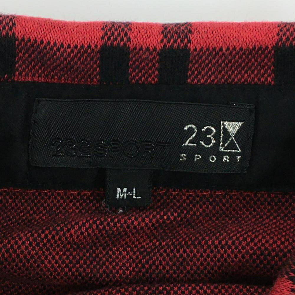 【美品】23区スポーツ ワンピース レッド×黒 チェック 微起毛 胸ポケット付 レディ...