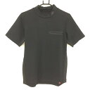【美品】ニューバランスゴルフ 半袖ハイネックシャツ 黒 胸ポケット サイドメッシュ切替 メンズ 4(M) ゴルフウェア New Balance(4)