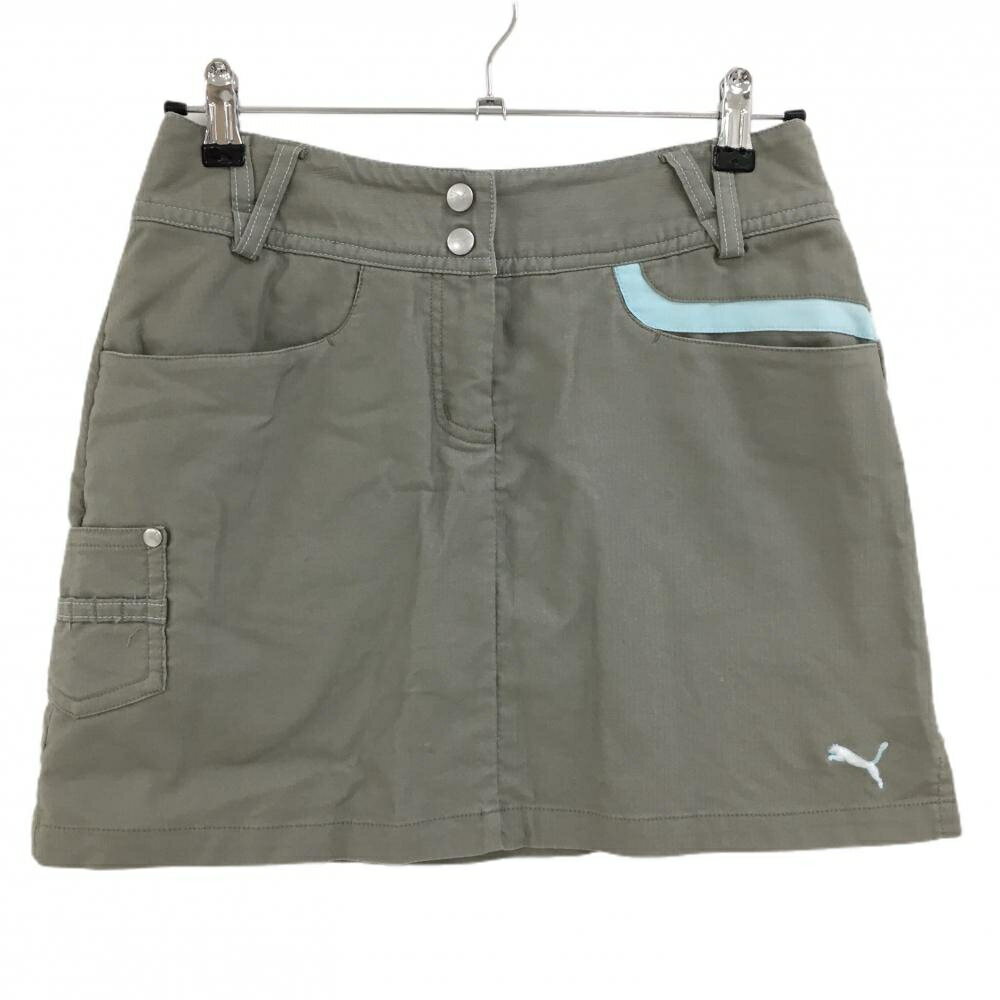プーマスカートグレー×ライトブルー...