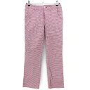ゾーイ パンツ レッド×白 チェック レディース 36(S) ゴルフウェア ZOY
