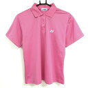 ヨネックス 半袖ポロシャツ ピンク ロゴ刺しゅう レディース XO ゴルフウェア YONEX