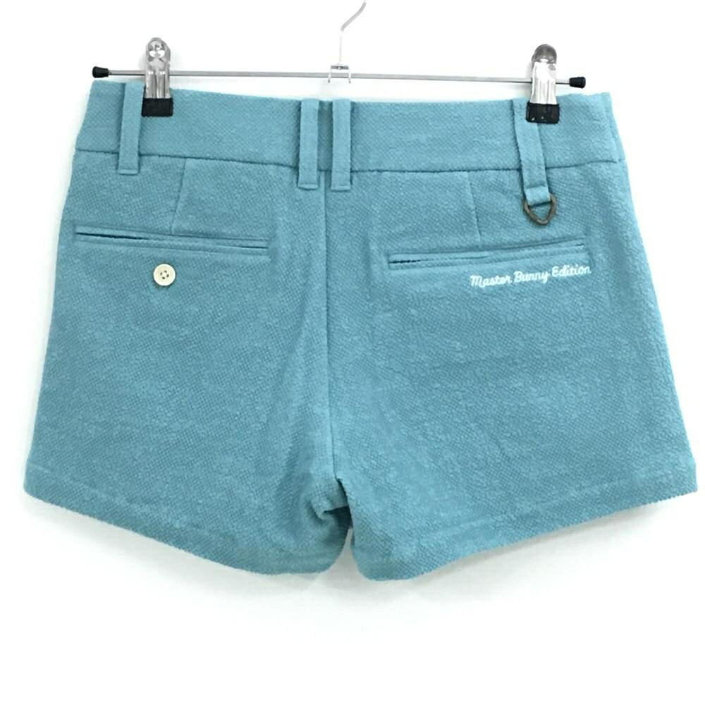レオナード 楽天市場店の【美品】マスターバニー キュロットスカート ライトブルー 凹凸生地 ウエスト裏花柄 レディース 1(M) ゴルフウェア MASTER BUNNY EDITION｜アングル2