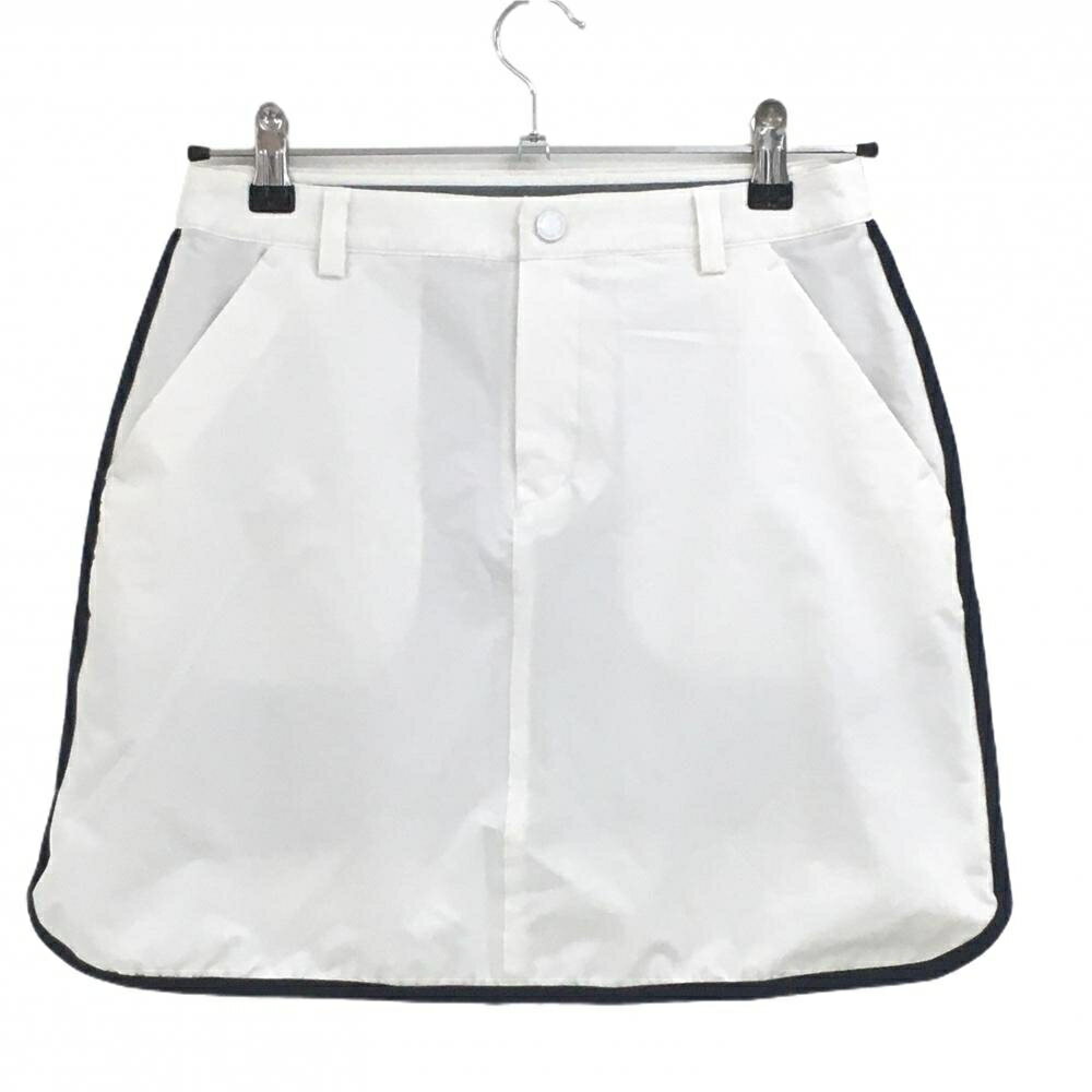 【美品】テーラーメイド スカート 白×ネイビー サイドライン 内側インナーパンツ レディース S ゴルフウェア TaylorMade