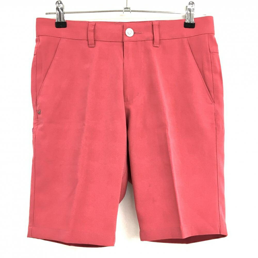 【美品】キャロウェイ ハーフパンツ ピンク チェック織生地 メンズ S ゴルフウェア Callaway