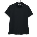 【超美品】フィルコッド 半袖ハイネックシャツ 黒×白 重ね着風 メンズ L ゴルフウェア felkod(4)