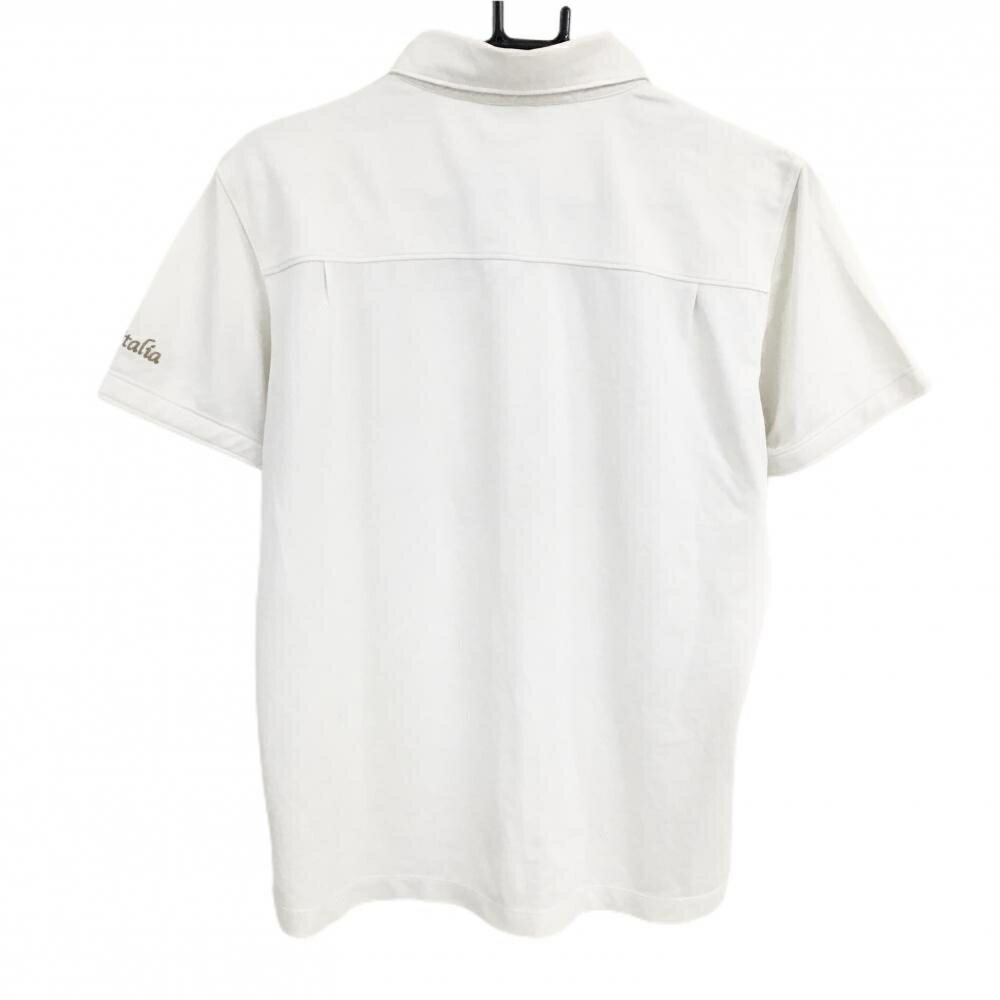 カッパ 半袖ポロシャツ 白 ティー装着可 胸ポケット付 メンズ L ゴルフウェア Kappa