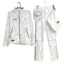 【超美品】マスターバニー レインウェア(2WAYジャケット×パンツ×キャップ) カモフラ柄 メンズ 4(M) ゴルフウェア MASTER BUNNY EDITI...