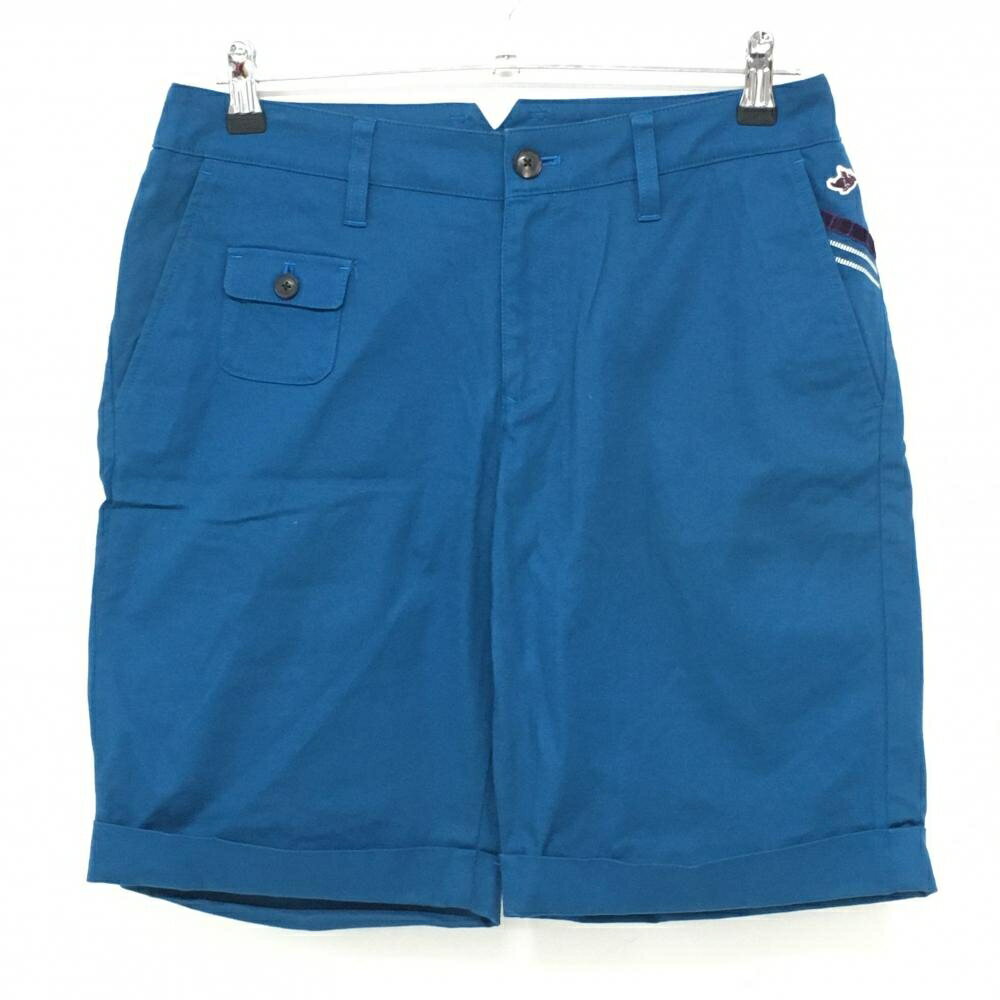 パーリーゲイツ ハーフパンツ ブルー 裾ロールアップ レディース 2(L) ゴルフウェア PEARLY GATES
