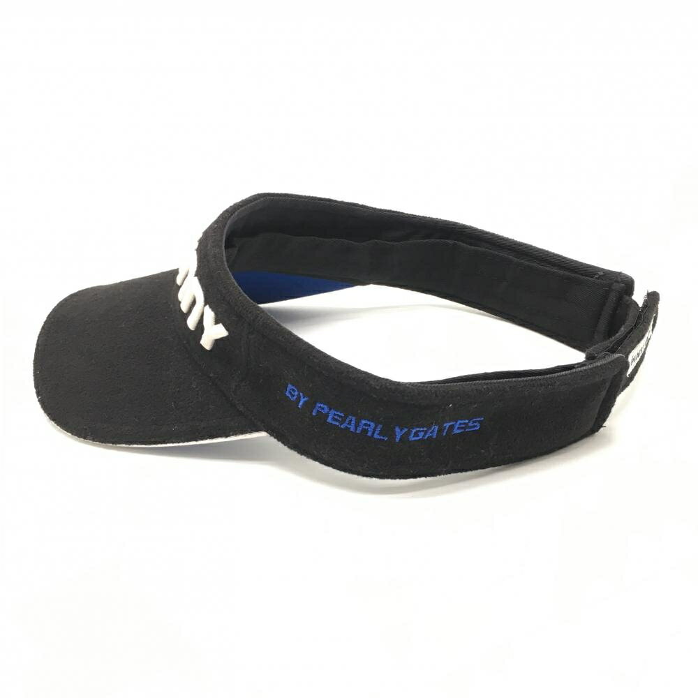 ジャックバニー サンバイザー 黒×白 微起毛 ロゴ刺しゅう ゴルフウェア Jack Bunny