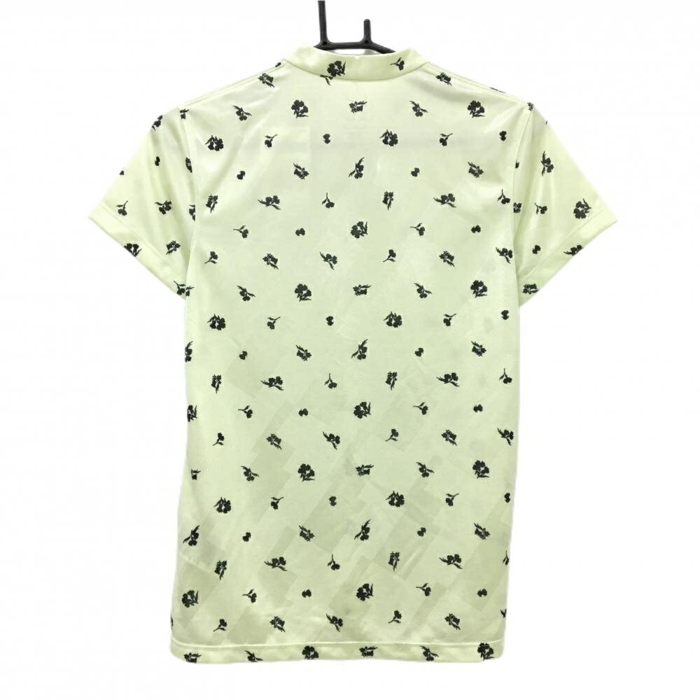 【新品】ナイキ 半袖スキッパーシャツ ライトグリーン×ネイビー 花柄 DRI-FIT レディース M ゴルフウェア NIKE