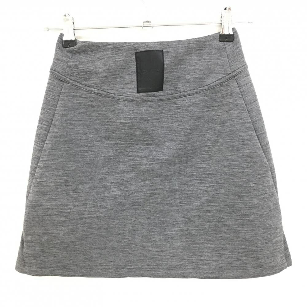 【美品】プーマ スカート 杢グレー フロントジップ レディース S ゴルフウェア PUMA