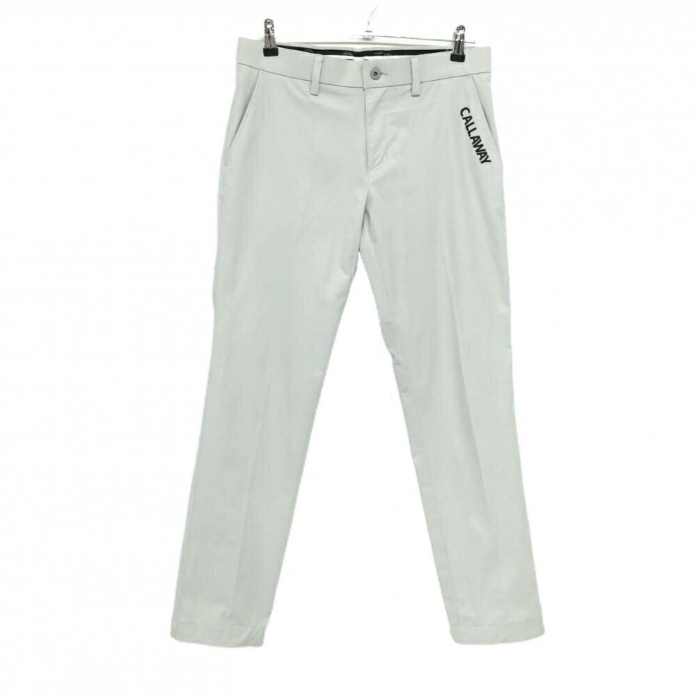 【美品】キャロウェイ パンツ ライトグレー 織生地 ストレッチ メンズ M ゴルフウェア 2024年モデル Callaway