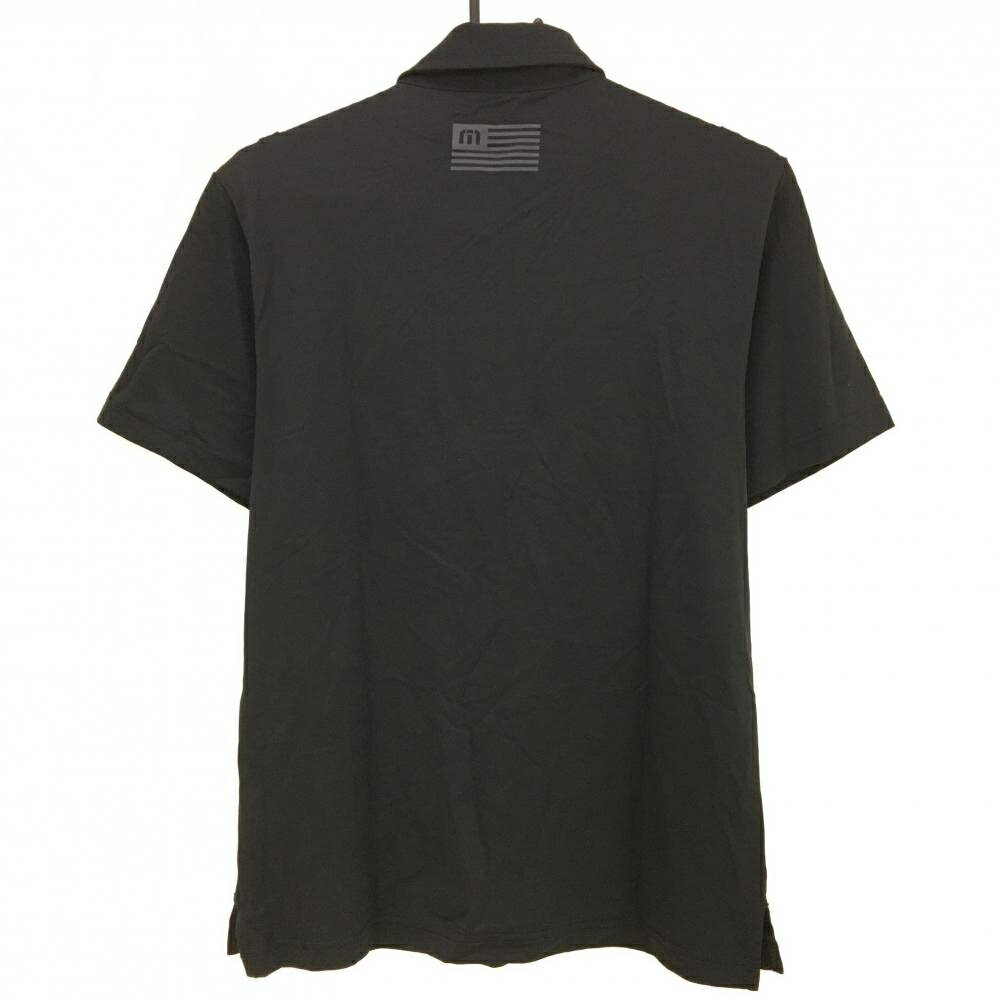 【美品】トラヴィスマシュー 半袖ポロシャツ 黒 胸ポケット メンズ S ゴルフウェア TravisMathew