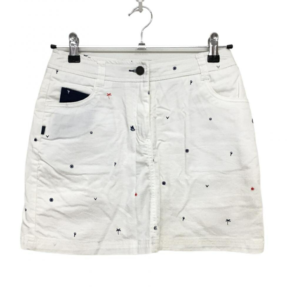 キャロウェイスカート白×ネイビー総...