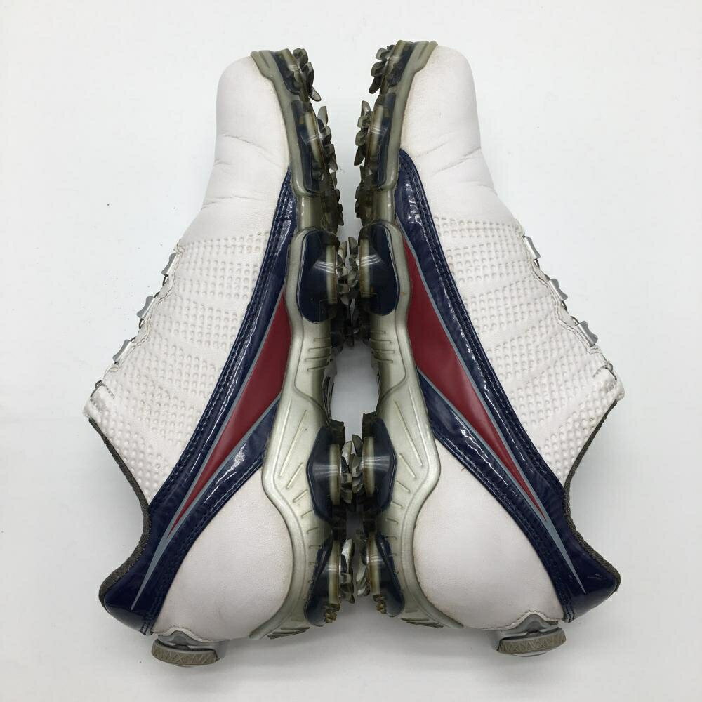 【美品】フットジョイ ゴルフシューズ 白×ネイビー 53313J DNA ダイヤル式 BOA メンズ 24.5 ゴルフウェア FootJoy