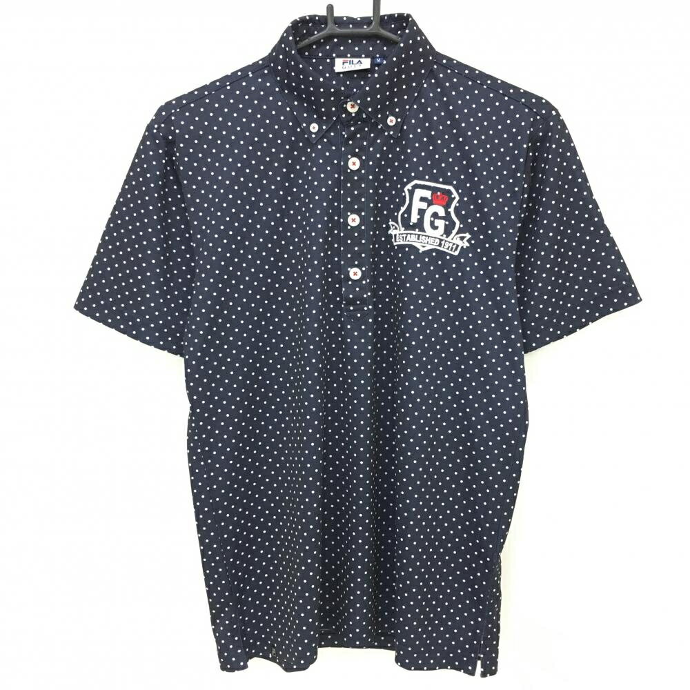 Other - 【超美品】フィラゴルフ 半袖ポロシャツ ネイビー×白 ドット ボタンダウン メンズ M ゴルフウェア FILA GOLF