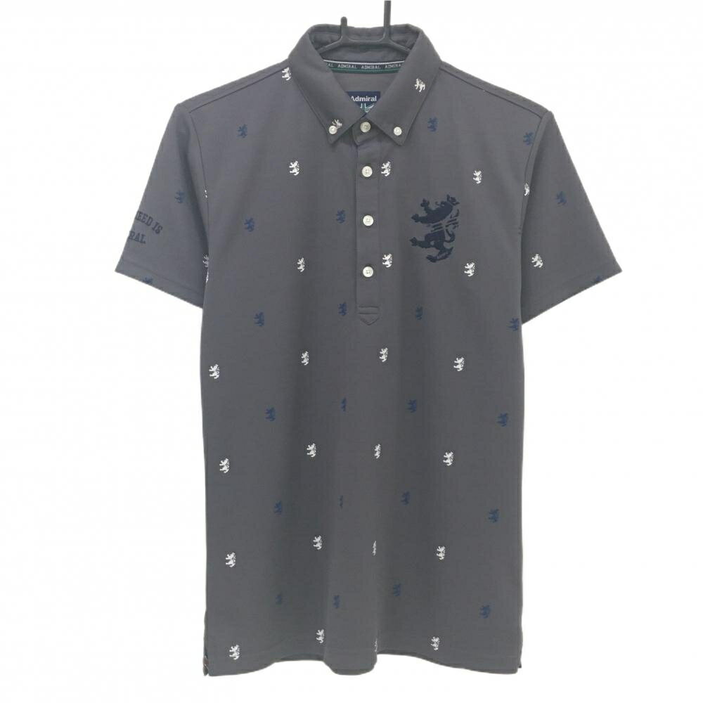 アドミラル半袖ポロシャツグレー×ネ...