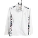 【美品】ルコック ジャケット 白×ボルドー 一部柄 レディース M ゴルフウェア le coq sportif
