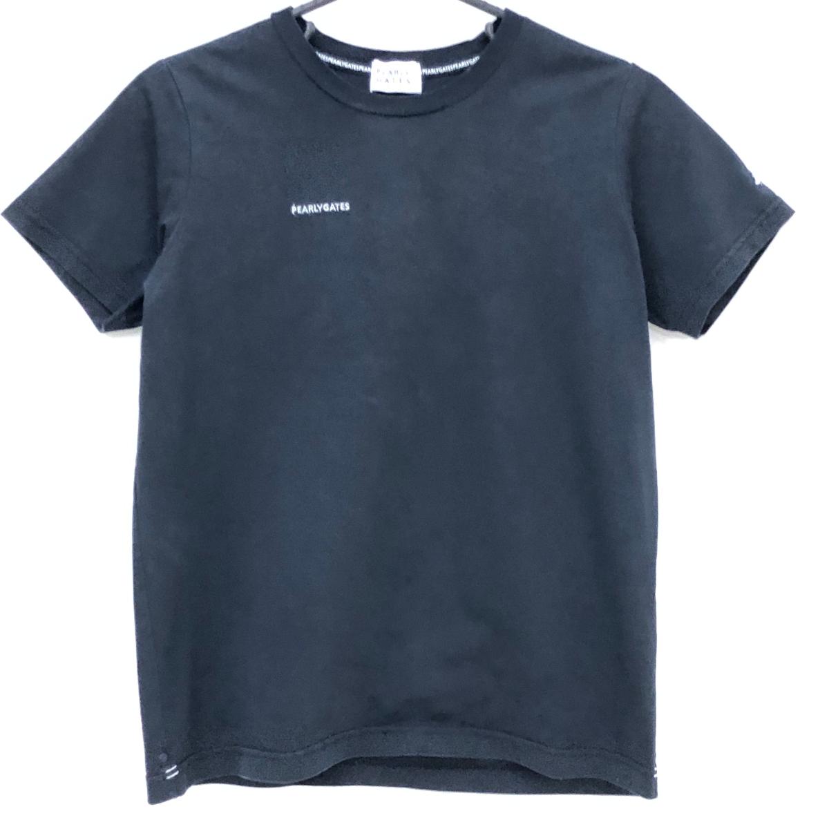 【当店ポイント10倍！楽天スーパーセール期間限定】パーリーゲイツ 半袖Tシャツ ネイビー 袖フライングラビット レディース 0(S) ゴルフウェア PEARLY GATES