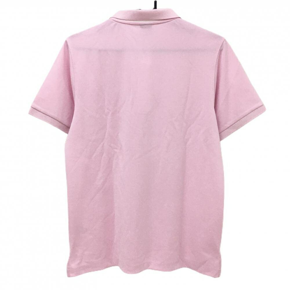 クランク 半袖ポロシャツ ピンク ロゴ白 メンズ L ゴルフウェア CLUNK