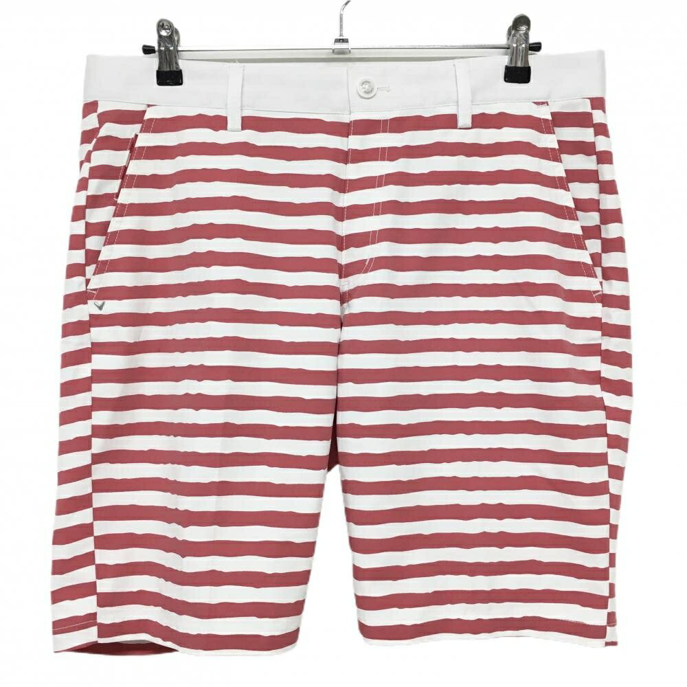 キャロウェイハーフパンツレッド×白...