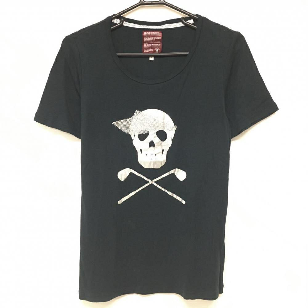 MARK & LONA - マークアンドロナ Tシャツ 黒×シルバー ビッグスカル メンズ S ゴルフウェア MARK＆LONA