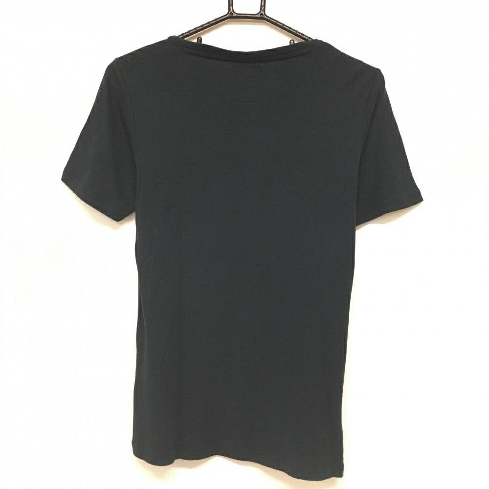マークアンドロナ Tシャツ 黒×シルバー ビッグスカル メンズ S ゴルフウェア MARK＆LONA