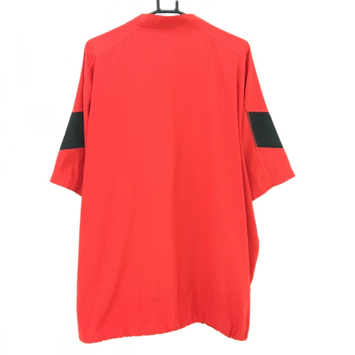 アンダーアーマー ブルゾン レッド×黒 ハーフジップ 裾ドローコード メンズ 2XL ゴルフウェア 大きいサイズ UNDER ARMOUR